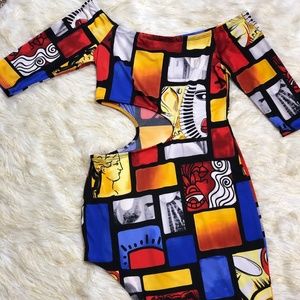Abstract cut out dress